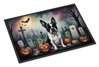 Boston Terrier Spooky Halloween Indoor or Outdoor Mat 24x36