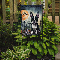 Boston Terrier Spooky Halloween Garden Flag