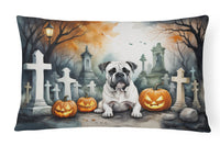 Boxer Spooky Halloween Fabric Decorative Pillow