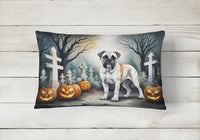 Boxer Spooky Halloween Fabric Decorative Pillow