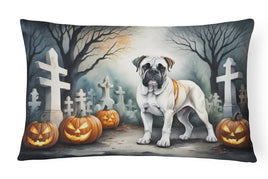 Boxer Spooky Halloween Fabric Decorative Pillow