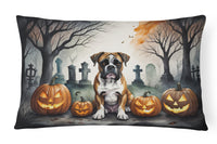 Boxer Spooky Halloween Fabric Decorative Pillow