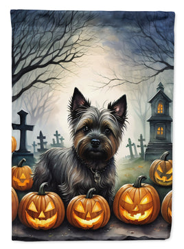 Cairn Terrier Spooky Halloween Garden Flag