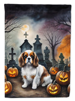 Cavalier Spaniel Spooky Halloween Garden Flag