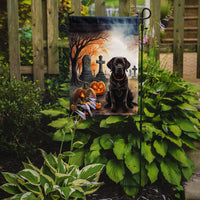 Chocolate Labrador Retriever Spooky Halloween Garden Flag