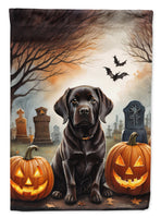 Chocolate Labrador Retriever Spooky Halloween House Flag