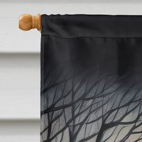 Black Pug Spooky Halloween House Flag