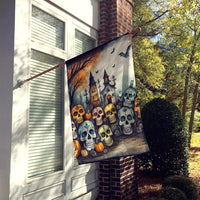 Calaveras Sugar Skulls Spooky Halloween House Flag