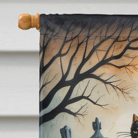 Cat Cemetery Spooky Halloween House Flag