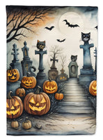 Cat Cemetery Spooky Halloween Garden Flag