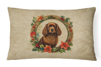 American Water Spaniel Christmas Flowers Throw Pillow