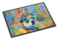 Akita Hippie Dawg Indoor or Outdoor Mat 24x36