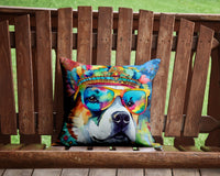 Akita Hippie Dawg Fabric Decorative Pillow