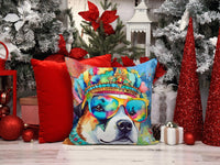 Akita Hippie Dawg Fabric Decorative Pillow