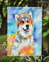 Alaskan Malamute Hippie Dawg Garden Flag