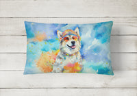 Alaskan Malamute Hippie Dawg Fabric Decorative Pillow