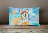 Alaskan Malamute Hippie Dawg Fabric Decorative Pillow