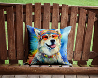 Alaskan Malamute Hippie Dawg Fabric Decorative Pillow