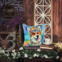 Alaskan Malamute Hippie Dawg Fabric Decorative Pillow