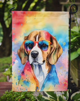 Beagle Hippie Dawg Garden Flag