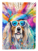 Bearded Collie Hippie Dawg House Flag