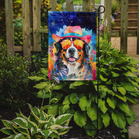 Bernese Mountain Dog Hippie Dawg Garden Flag