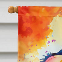 Bernese Mountain Dog Hippie Dawg House Flag