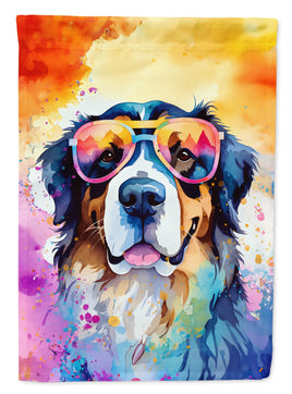 Bernese Mountain Dog Hippie Dawg House Flag