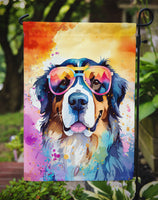 Bernese Mountain Dog Hippie Dawg Garden Flag