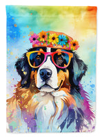 Bernese Mountain Dog Hippie Dawg House Flag