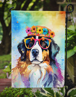 Bernese Mountain Dog Hippie Dawg Garden Flag