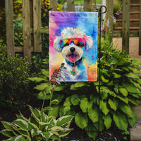 Bichon Frise Hippie Dawg Garden Flag