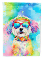 Bichon Frise Hippie Dawg House Flag