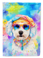 Bichon Frise Hippie Dawg House Flag