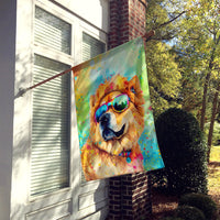 Chow Chow Hippie Dawg House Flag