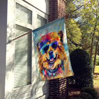 Chow Chow Hippie Dawg House Flag