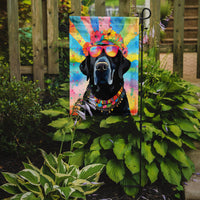 Black Labrador Hippie Dawg Garden Flag