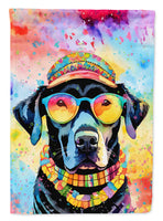 Black Labrador Hippie Dawg House Flag