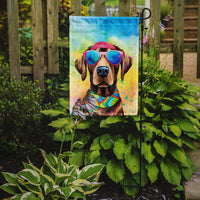 Chocolate Labrador Hippie Dawg Garden Flag