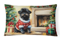 Affenpinscher Cozy Christmas Throw Pillow