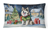 Alaskan Malamute Cozy Christmas Throw Pillow