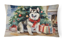 Alaskan Malamute Cozy Christmas Throw Pillow