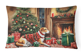 American Foxhound Cozy Christmas Throw Pillow