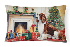 Welsh Springer Spaniel Cozy Christmas Throw Pillow