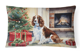 Welsh Springer Spaniel Cozy Christmas Throw Pillow