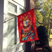 Akita Holiday Christmas House Flag