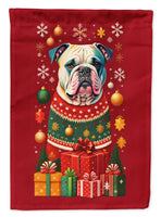 American Bulldog Holiday Christmas Garden Flag