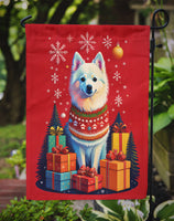 American Eskimo Holiday Christmas Garden Flag