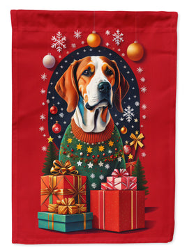 American Foxhound Dog Holiday Christmas House Flag