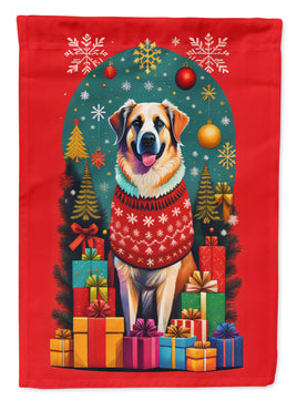 Anatolian Shepherd Dog Holiday Christmas House Flag